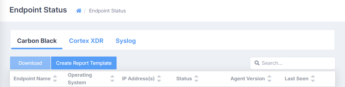 The Endpoint Status page
